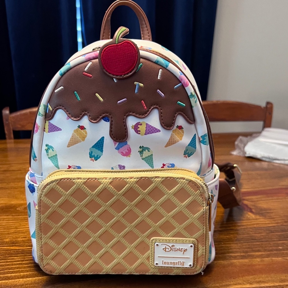 Loungefly Disney Princess Ice Cream Cones Mini Backpack WDBK1035 Preown See Pics